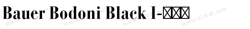 Bauer Bodoni Black I字体转换